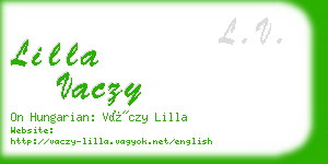 lilla vaczy business card